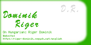 dominik riger business card